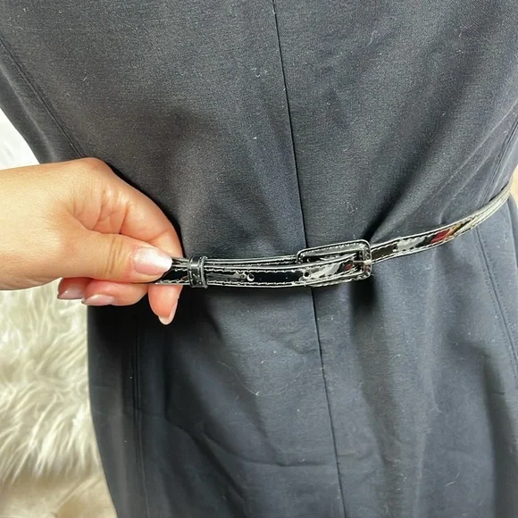 AnnTaylor navy blue sleeveless dress size 4 - Picture 4 of 6